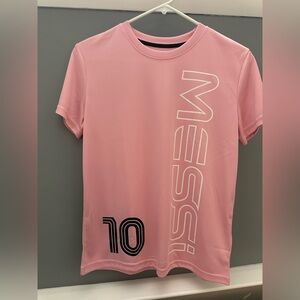 Kids Messi Pink Graphic T-Shirt   Size 10/12
